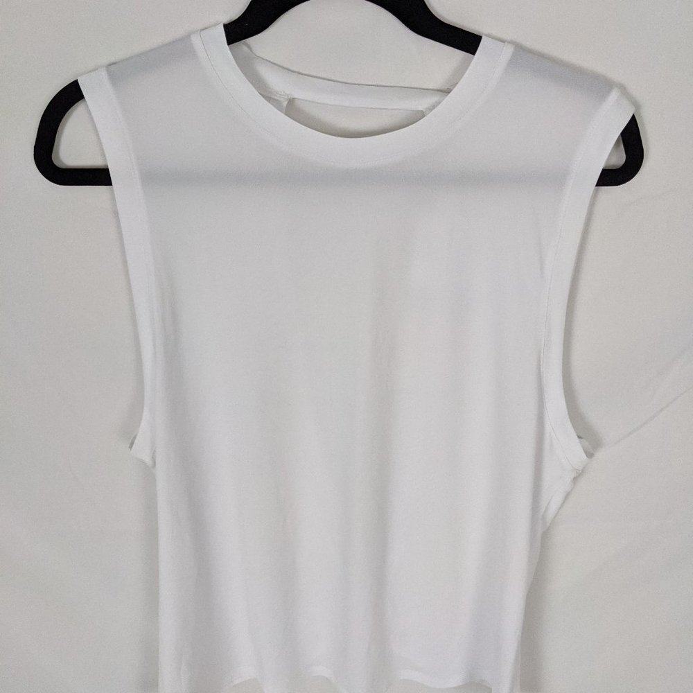 NWT! Fabletics Lacey Open Back Tank White
